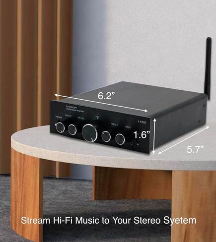 مضخم صوت استقبال، بلوتوث 5.0 مضخم صوت هاي فاي، مكبر صوت ستيريو لسطح المكتب 2.1 قناة، مضخم صوت يعمل مع صوت جهير وتحكم ثلاثي 600 وات in Kuwait