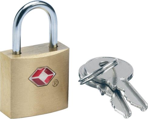 TSA Brass Key Padlock, Suitcase Lock with 2 Keys, TSA Approved Locks for Luggage, Travel Essentials in Saudi Arabia