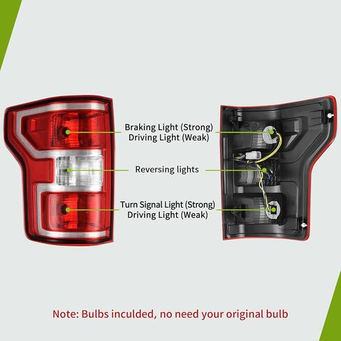 AUTOSAVER88 Taillights Assembly Rear Brake Lamps Replacement Compatible With 2015 2016 2017 2018 2019 2020 Ford F150 F-150, NOT Compatible with Factory LED, Passenger and Driver Side in Saudi Arabia