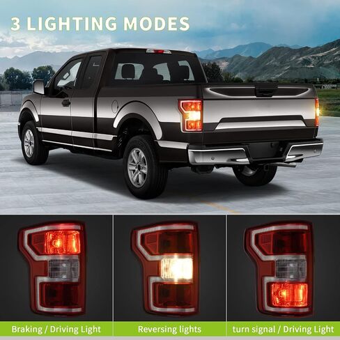 AUTOSAVER88 Taillights Assembly Rear Brake Lamps Replacement Compatible With 2015 2016 2017 2018 2019 2020 Ford F150 F-150, NOT Compatible with Factory LED, Passenger and Driver Side in Saudi Arabia