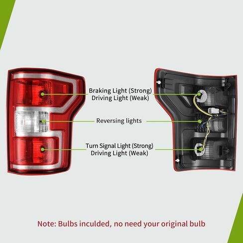 AUTOSAVER88 Taillights Assembly Rear Brake Lamps Replacement Compatible With 2015 2016 2017 2018 2019 2020 Ford F150 F-150, NOT Compatible with Factory LED, Passenger and Driver Side in Saudi Arabia