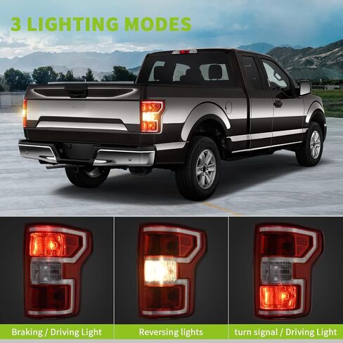 AUTOSAVER88 Taillights Assembly Rear Brake Lamps Replacement Compatible With 2015 2016 2017 2018 2019 2020 Ford F150 F-150, NOT Compatible with Factory LED, Passenger and Driver Side in Saudi Arabia