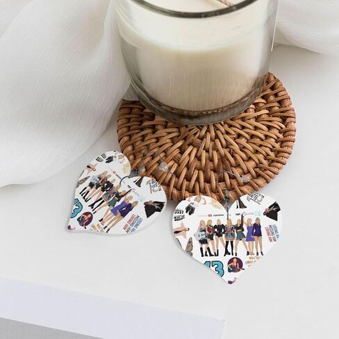 Lightweight Soft Leather Love Shaped Earrings for Women Dangle Earrings in Saudi Arabia