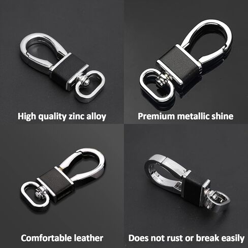 6 Pack Metal Carabiner Key Chain Key Ring, Heavy Duty Carabiner Clip Key Holder, Simple Car Accessories Keychain Organizer for Men and Women(Black,12 Round Clip) in Saudi Arabia