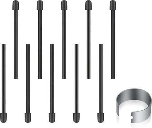 10pcs Stylus Pen Nibs, Soft Marker Pen Tips/Nibs Drawing Tablet Pen Nibs for Remarkable 2 Stylus Pen with a Suitable Changer (Black) in Saudi Arabia