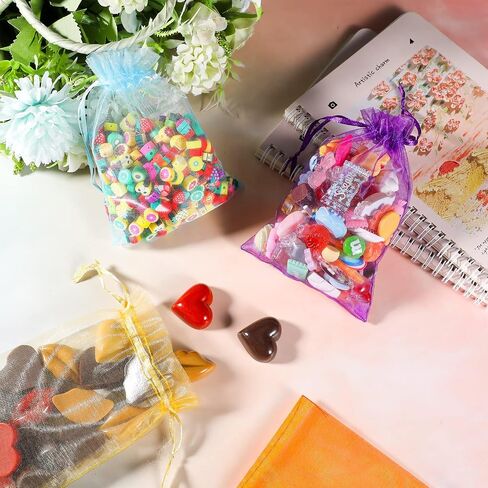 Woanger 500 Pcs Organza Bags Bulk 4 x 6 Inch Small Drawstring Mesh Gift Bags Jewelry Pouches Bags for Wedding Favor Birthday Party Bridal Shower Festival Candy Bags(Multicolor) in Saudi Arabia
