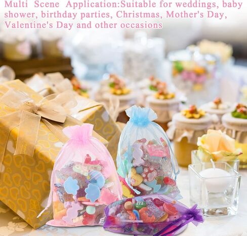 Woanger 500 Pcs Organza Bags Bulk 4 x 6 Inch Small Drawstring Mesh Gift Bags Jewelry Pouches Bags for Wedding Favor Birthday Party Bridal Shower Festival Candy Bags(Multicolor) in Saudi Arabia