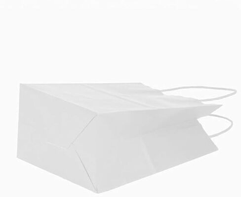 White Paper Gift Bags 50 Pack 11x11x6 Inch Plain Paper Bags with Handles Premium Quality Medium Bulk Merchandise Paper Bags, Gift Bag for Shopping Grocery Kraft Retail Party Restaurant Favor Bags in Saudi Arabia