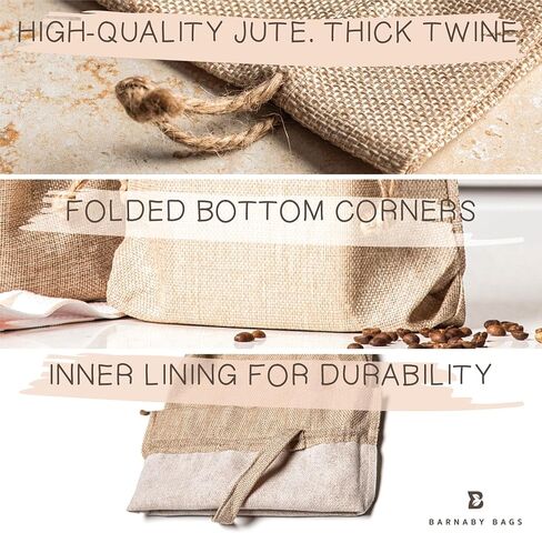 Multi-Use Small Burlap Jute Gift Bags with Drawstring, Handle & Labels - 24 Pack in Saudi Arabia