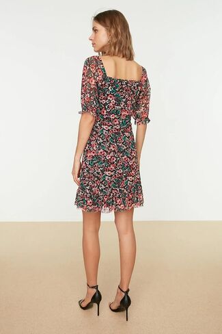Trendyol Summer Dresses for Women 2023, Trendy Casual Sundresses, Wedding Guest Mini Floral Dress in Saudi Arabia