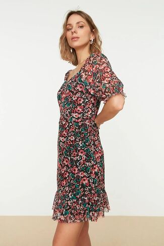 Trendyol Summer Dresses for Women 2023, Trendy Casual Sundresses, Wedding Guest Mini Floral Dress in Saudi Arabia