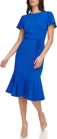 Tommy Hilfiger Women's Stretch Fabric Trumpet Skirt Self-tie Belt Dress in Saudi Arabia