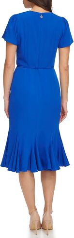 Tommy Hilfiger Women's Stretch Fabric Trumpet Skirt Self-tie Belt Dress in Saudi Arabia