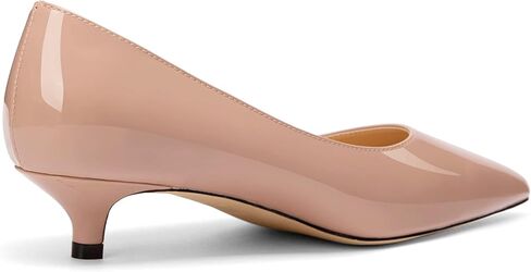 Women's Pointed Toe Solid Slip On 1.5 Inch Stiletto Patent low Heel Pumps Shoes in Saudi Arabia