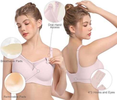 Nursing Bras for Breastfeeding,Maternity Pregnancy Bra, Pumping Bra Hands Free, Sleep Comfort Bralette with Extender in Saudi Arabia