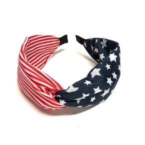 Patriotic USA Red White and Blue Stars and Stripes Flag Knotted Headband