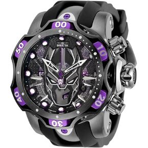 Invicta 30553 Men's Marvel Black Panther Rubber Strap Chrono Watch