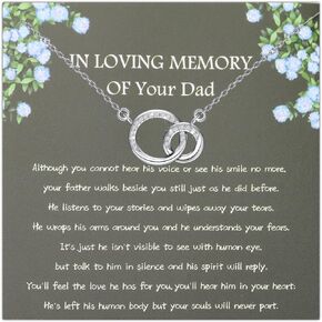 Dad Memorial Gifts In Loving Memory Of Your Dad Remembrance Necklace Bereavement Gifts Sorry for Your Loss Gift