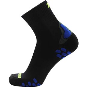 Zensah 3D Dotted Running Socks - Moisture Wicking, Padded, Anti-Blister, Ankle Athletic Sock for Men and Women