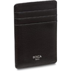 Bosca Men's Wallet, Nappa Vitello Front Pocket Wallet, Black