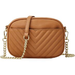 Phone Crossbody Bag with Chain Strap,Lightweight Vegan Leather Shoulder Purse for women