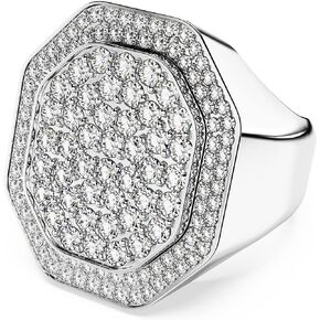 SWAROVSKI Dextera Cocktail Ring, Octagonal Face with Crystal Pavé