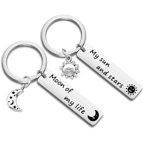 MYOSPARK Moon of My Life My Sun and Stars Khal & Khaleesi Keychain Set Daenerys Keyring