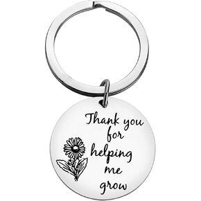 Teacher Keychain Gifts Teacher Appreciation Gifts Thank You for Helping Me Grow Keychain Graduation Gifts Christmas Birthday Gifts Thank You Gifts for Teacher