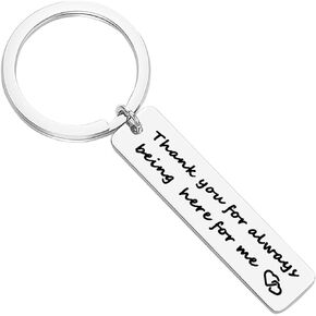 Best Friend Keychain Friendship Keychain Thank You for Always Being Here for Me Keychain Best Friend Gift Thank You Gift for Friend Family Jewelry Christmas Birthday Gift