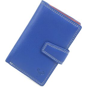 Genuine Leather Wallet for Women - RFID Blocking Ladies Wallet - Multi Coloured Purse - Credit Card holder with Zip Coin Pocket - Gift Boxed
