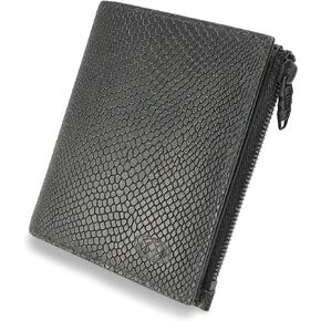 Snake Eye Zip Men’s Wallet - Coin Pocket, 6 Credit Card Slots - RFID-Blocking - Ultra-Slim Bifold Handmade European Design