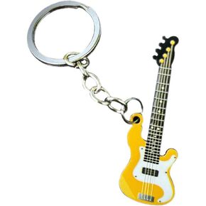 guitar keychain for Men Mini Cute Bass Key Chain Ring for Kids High-end Car Keyring Electric Guitar Key Holder