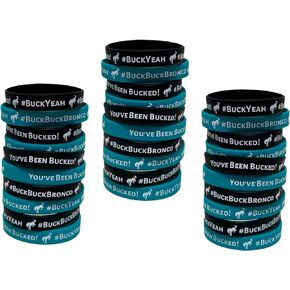 Lashicorn Buck Buck Bronco Rubber Horse Silicone Bracelets | 30 Pk Mixed Black & Blue Bulk for You’ve Been Bucked add to Cards and Tags or Horse Ducks Bucking Cars Game