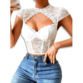 Sexy Womens Corset Crop Top, Lace Underwire Bustier, Club Outfits in Saudi Arabia