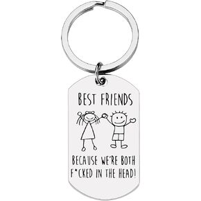PLwelth Best Friend Keychain True Friendship Gifts for Women Friend Gift for BFF Girls Besties Sister Birthday Flowers Gifts