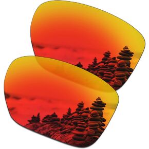 SmartVLT Men's Fire Red Replacement Lenses for Oakley Sliver XL OO9341 Sunglass