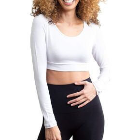 HALFTEE Long Sleeve Layering Tee - Demi Cami for Women & Teens | Cute Crop Top