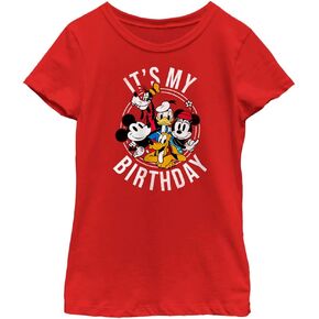 Fifth Sun Disney Classic Mickey and Friends Birthday Girls Short Sleeve Tee Shirt