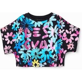 Desigual Little Girl's Cropped Floral T-Shirt