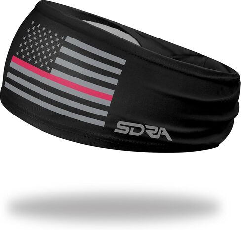 Suddora Thin Red Line Headband-for Honoring Firefighters and US Fire Department, Breathable Non-Slip Fabric Sweatbands for Soccer, Tennis, Workout, Costumes & Cosplay in Saudi Arabia