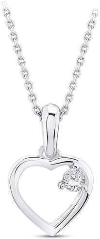 قلادات قلادة - قلادة ألماس معتمدة من 0.01 إلى 0.16 قيراط - قلادة من الذهب عيار 14 قيراط مع صندوق مجوهرات - هدايا للنساء (17.7 بوصة / 45 سم) in Kuwait