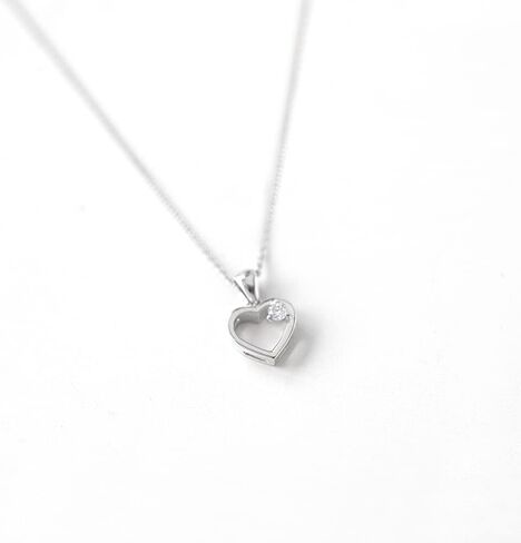 قلادات قلادة - قلادة ألماس معتمدة من 0.01 إلى 0.16 قيراط - قلادة من الذهب عيار 14 قيراط مع صندوق مجوهرات - هدايا للنساء (17.7 بوصة / 45 سم) in Kuwait