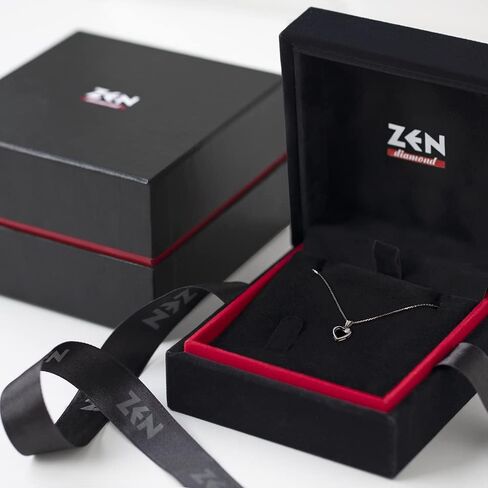 قلادات قلادة - قلادة ألماس معتمدة من 0.01 إلى 0.16 قيراط - قلادة من الذهب عيار 14 قيراط مع صندوق مجوهرات - هدايا للنساء (17.7 بوصة / 45 سم) in Kuwait