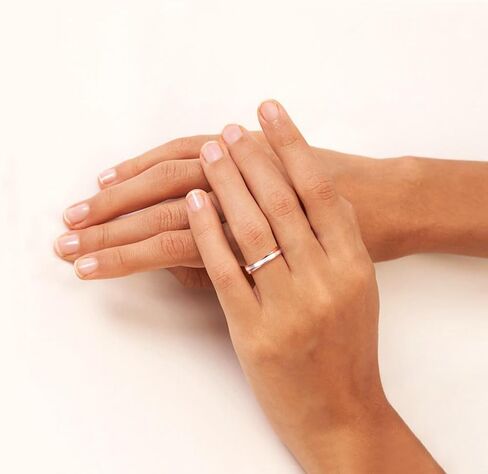Women Rose Gold Stainless Steel Wedding Bands with White Shell Inlay Engagement Promise Ring 3.5mm/5.5mm/ 2.5-4mm Cross in Saudi Arabia