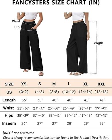 Women Wide Leg Linen Pants, High Waisted Summer Casual Cotton Linen Palazzo Pants with Pockets(RV-B-L) B-Black in Saudi Arabia