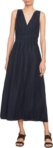 Vince Women's Pleated Dbl V-nk Dress in Saudi Arabia