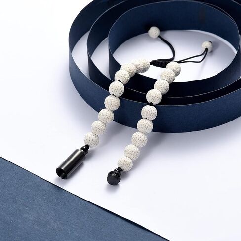 Hearbeingt Cremation Urn Bracelet for Ashes Adjustable Rope Cylinder Urn Bracelet Bangle for Ashes for Men Women Stainless Steel Memorial Keepsake Bracelet Jewelry in Saudi Arabia