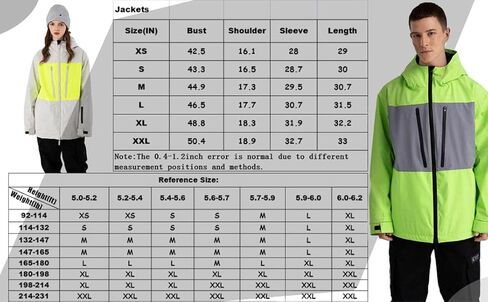 YEEFINE Men&Women's Ski Jacket Insulated Winter Snowboard Coat Waterproof Outdoor Windproof Warm Snow Rain Jackets in Saudi Arabia