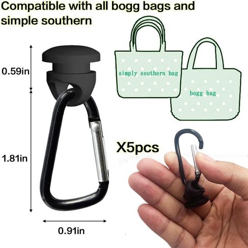 5 قطع من ملحقات حقيبة بوج، حامل مفاتيح لحقيبة بوج، إدراج حلقة تسلق حامل سلسلة المفاتيح سحر تنظيم الأشياء الثمينة in Kuwait