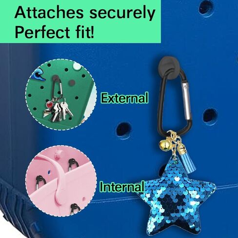 5 قطع من ملحقات حقيبة بوج، حامل مفاتيح لحقيبة بوج، إدراج حلقة تسلق حامل سلسلة المفاتيح سحر تنظيم الأشياء الثمينة in Kuwait